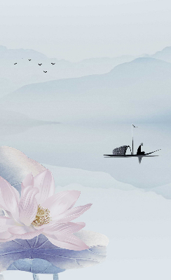 Rolgordijn voor het raam Een visser op een boot