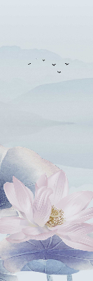 Rolgordijn voor het raam Een visser op een boot