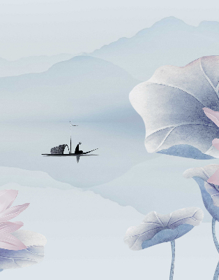 Rolgordijn voor het raam Een visser op een boot