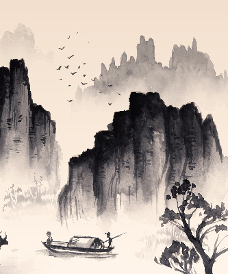 Rolgordijn voor het raam Rotsen