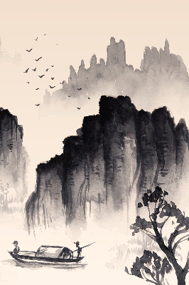 Rolgordijn voor het raam Rotsen