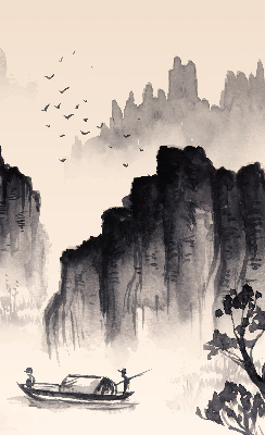 Rolgordijn voor het raam Rotsen