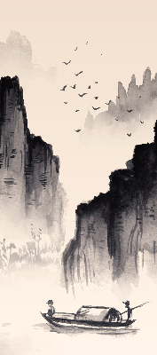 Rolgordijn voor het raam Rotsen