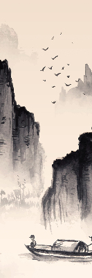 Rolgordijn voor het raam Rotsen