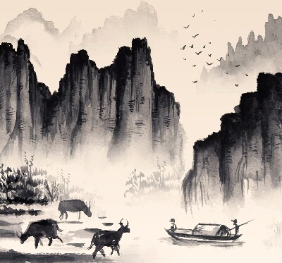 Rolgordijn voor het raam Rotsen