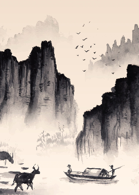 Rolgordijn voor het raam Rotsen