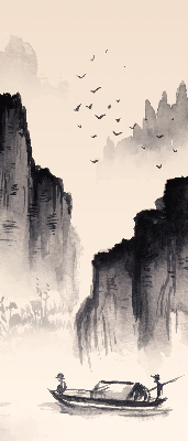 Rolgordijn voor het raam Rotsen