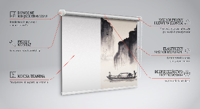 Rolgordijn voor het raam Rotsen