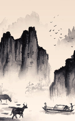 Rolgordijn voor het raam Rotsen