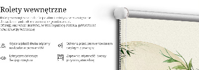 Rolgordijn voor het raam Een kraan in een cirkel van groen