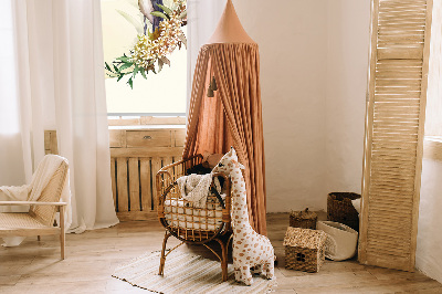 Rolgordijn voor het raam Een kraan in een cirkel van groen