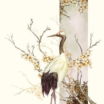 Rolgordijn verduisterend Een kraan in de struik