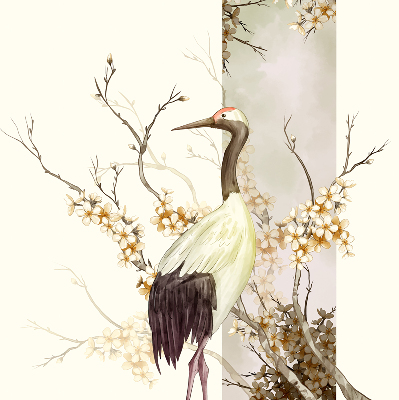 Rolgordijn verduisterend Een kraan in de struik