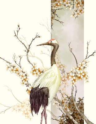 Rolgordijn verduisterend Een kraan in de struik