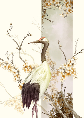 Rolgordijn verduisterend Een kraan in de struik