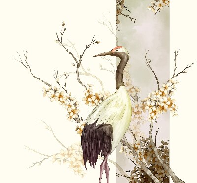 Rolgordijn verduisterend Een kraan in de struik