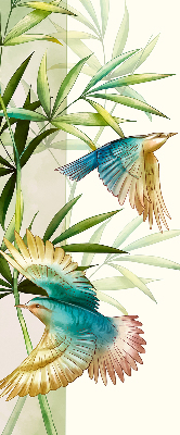 Rolgordijn voor het raam Vogels in de bladeren