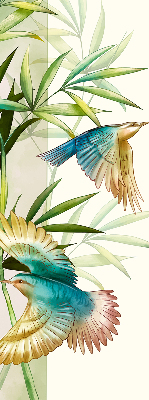 Rolgordijn voor het raam Vogels in de bladeren