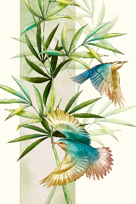 Rolgordijn voor het raam Vogels in de bladeren