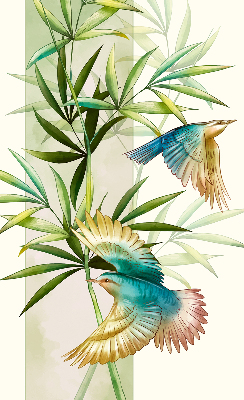 Rolgordijn voor het raam Vogels in de bladeren