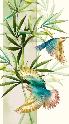 Rolgordijn voor het raam Vogels in de bladeren