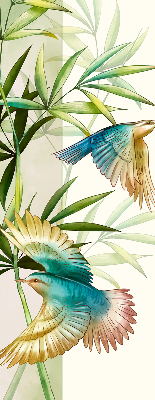 Rolgordijn voor het raam Vogels in de bladeren