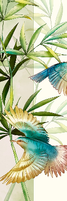 Rolgordijn voor het raam Vogels in de bladeren