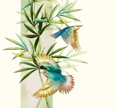 Rolgordijn voor het raam Vogels in de bladeren