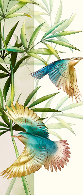 Rolgordijn voor het raam Vogels in de bladeren