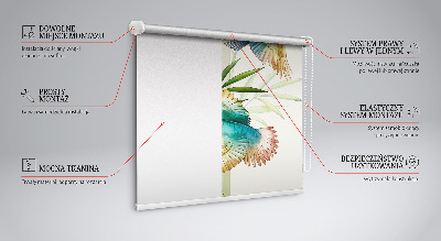 Rolgordijn voor het raam Vogels in de bladeren