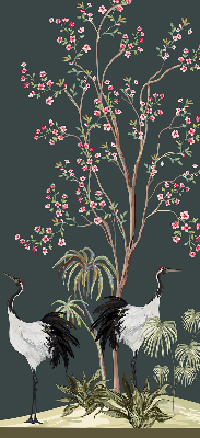 Rolgordijn verduisterend Vogels bij de rozenstruik