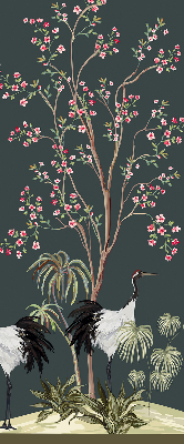 Rolgordijn verduisterend Vogels bij de rozenstruik