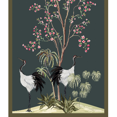 Rolgordijn verduisterend Vogels bij de rozenstruik