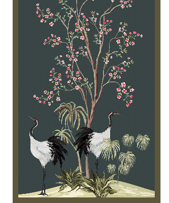 Rolgordijn verduisterend Vogels bij de rozenstruik