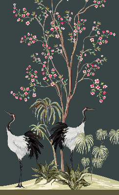 Rolgordijn verduisterend Vogels bij de rozenstruik