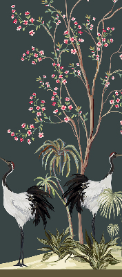 Rolgordijn verduisterend Vogels bij de rozenstruik