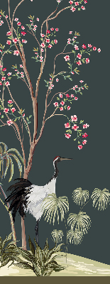 Rolgordijn verduisterend Vogels bij de rozenstruik