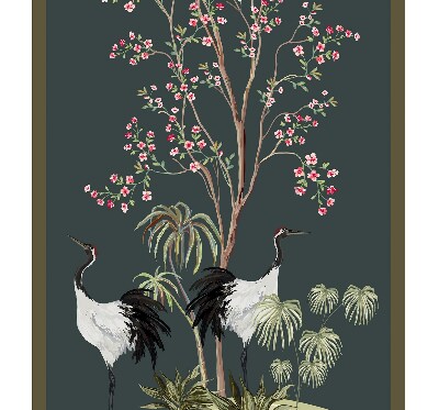 Rolgordijn verduisterend Vogels bij de rozenstruik