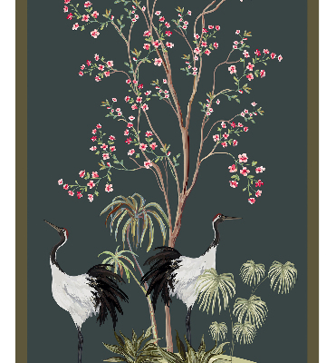 Rolgordijn verduisterend Vogels bij de rozenstruik