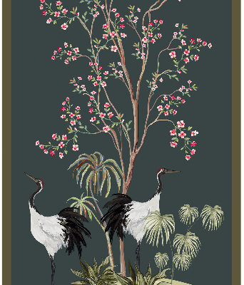 Rolgordijn verduisterend Vogels bij de rozenstruik