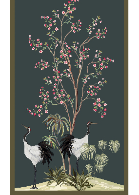 Rolgordijn verduisterend Vogels bij de rozenstruik