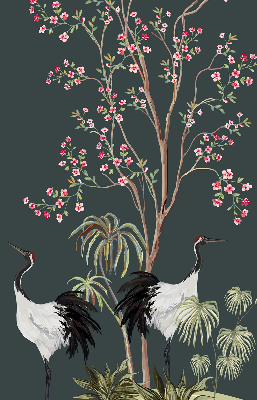 Rolgordijn verduisterend Vogels bij de rozenstruik