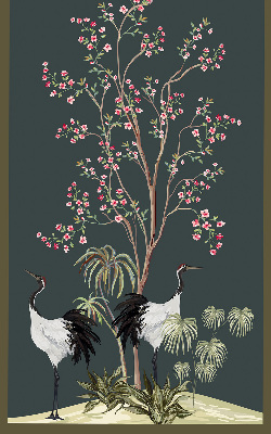 Rolgordijn verduisterend Vogels bij de rozenstruik