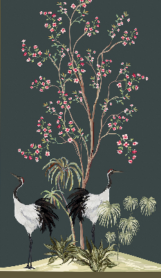 Rolgordijn verduisterend Vogels bij de rozenstruik