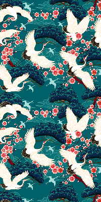 Rolgordijn verduisterend Een zwerm kraanvogels