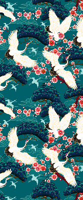 Rolgordijn verduisterend Een zwerm kraanvogels