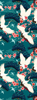 Rolgordijn verduisterend Een zwerm kraanvogels