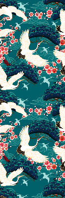 Rolgordijn verduisterend Een zwerm kraanvogels