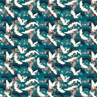 Rolgordijn verduisterend Een zwerm kraanvogels