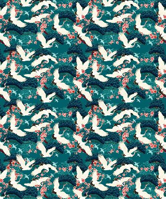 Rolgordijn verduisterend Een zwerm kraanvogels